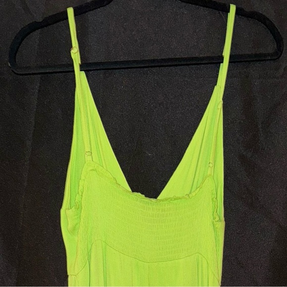 Know One Cares Neon Green Tank Dress - Picture 3 of 5